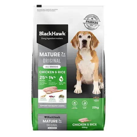 Blackhawk Original Mature 7+ Dry Dog Food - Chicken & Rice 3kg