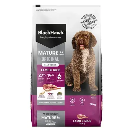 Blackhawk Original Mature 7+ Dry Dog Food - Lamb & Rice 3kg