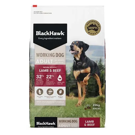 Blackhawk Working Dog Adult Dog Food - Lamb & Beef 20kg
